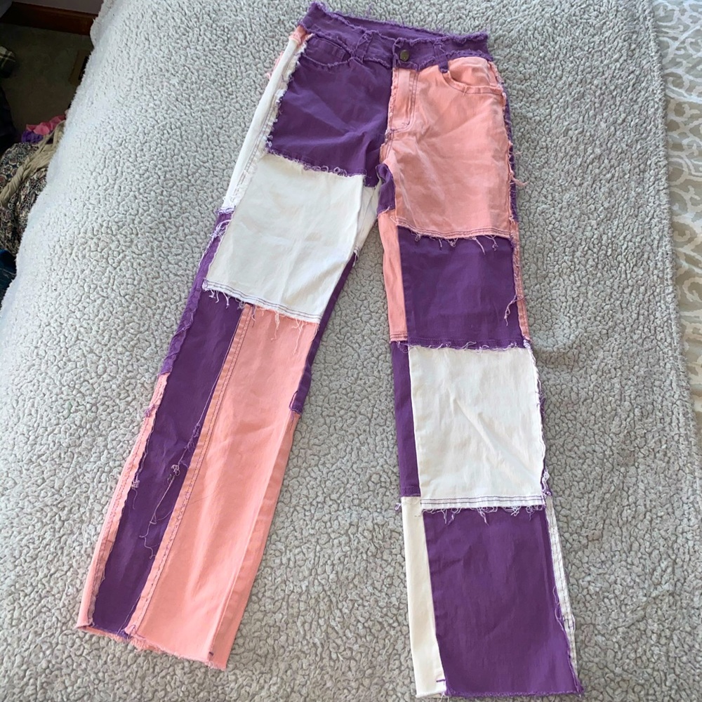 patchwork jeans
